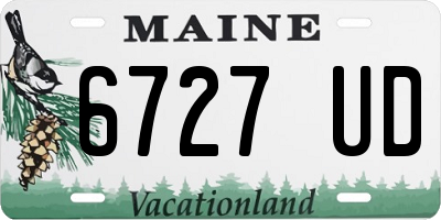 ME license plate 6727UD