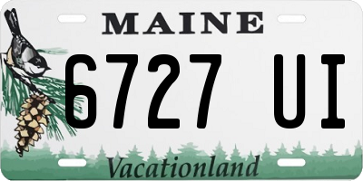 ME license plate 6727UI