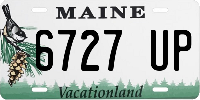 ME license plate 6727UP
