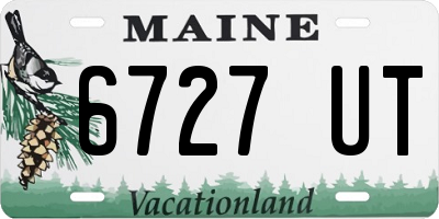 ME license plate 6727UT