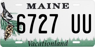 ME license plate 6727UU