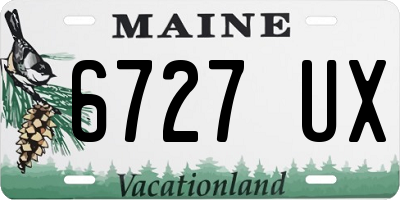 ME license plate 6727UX