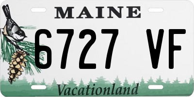 ME license plate 6727VF