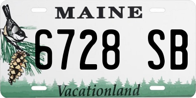 ME license plate 6728SB