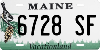 ME license plate 6728SF