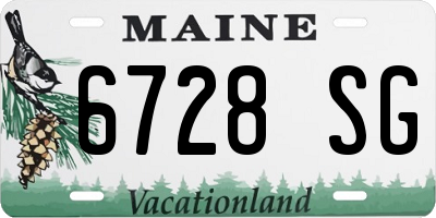 ME license plate 6728SG