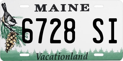 ME license plate 6728SI