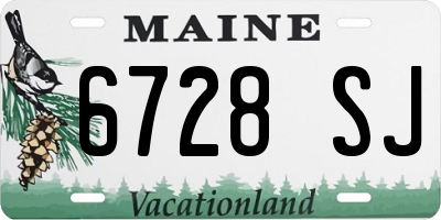 ME license plate 6728SJ