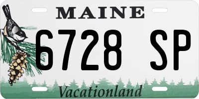 ME license plate 6728SP