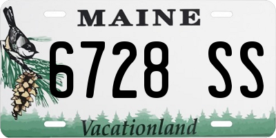 ME license plate 6728SS
