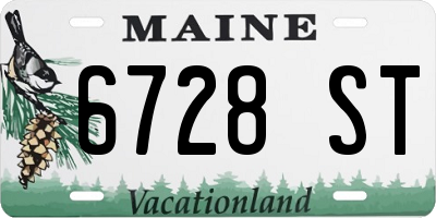 ME license plate 6728ST