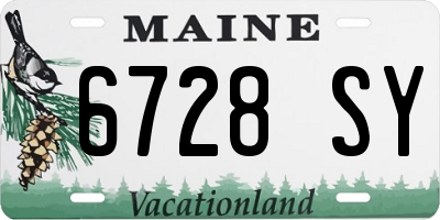 ME license plate 6728SY
