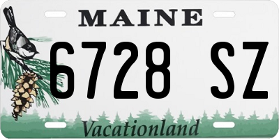 ME license plate 6728SZ