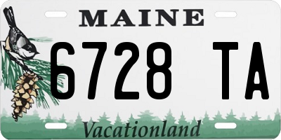 ME license plate 6728TA