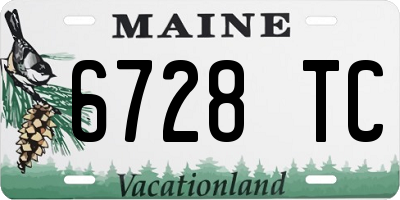 ME license plate 6728TC