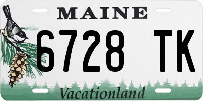 ME license plate 6728TK