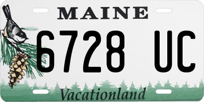 ME license plate 6728UC