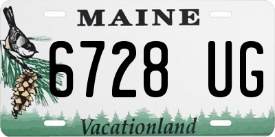 ME license plate 6728UG