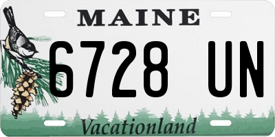 ME license plate 6728UN