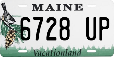 ME license plate 6728UP