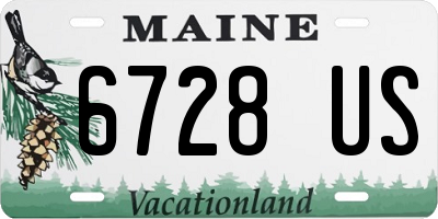 ME license plate 6728US