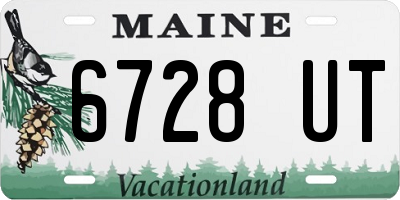 ME license plate 6728UT