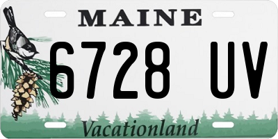 ME license plate 6728UV