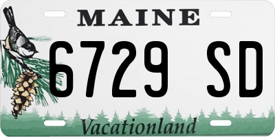 ME license plate 6729SD