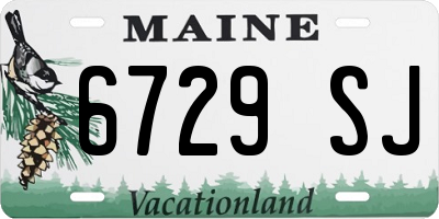 ME license plate 6729SJ