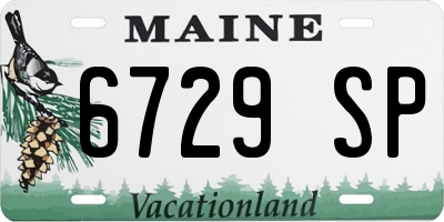 ME license plate 6729SP