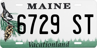ME license plate 6729ST