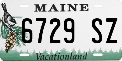 ME license plate 6729SZ