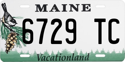 ME license plate 6729TC