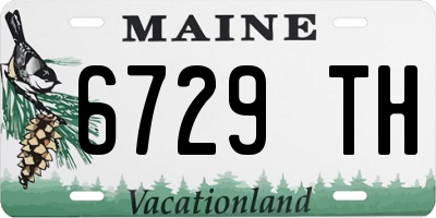 ME license plate 6729TH