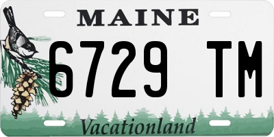 ME license plate 6729TM