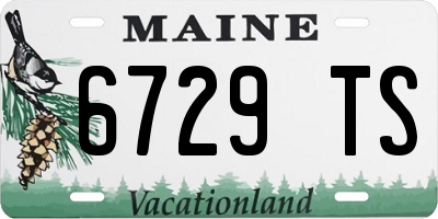 ME license plate 6729TS