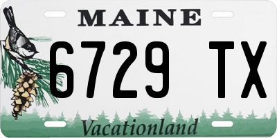 ME license plate 6729TX