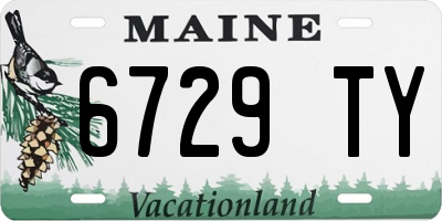 ME license plate 6729TY