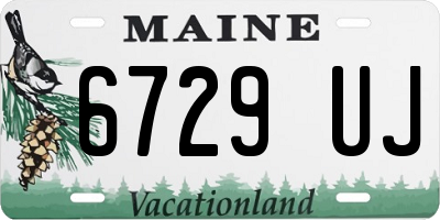 ME license plate 6729UJ