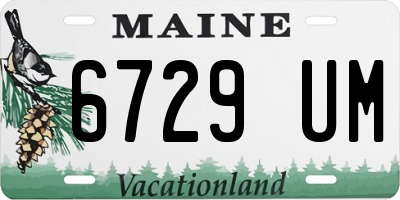 ME license plate 6729UM