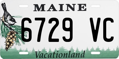 ME license plate 6729VC