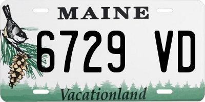 ME license plate 6729VD