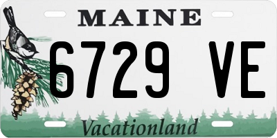 ME license plate 6729VE