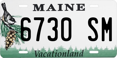 ME license plate 6730SM