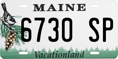 ME license plate 6730SP