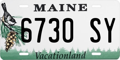ME license plate 6730SY