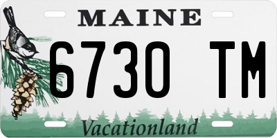 ME license plate 6730TM