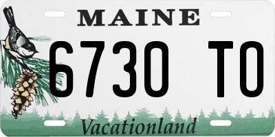 ME license plate 6730TO