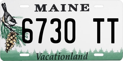 ME license plate 6730TT