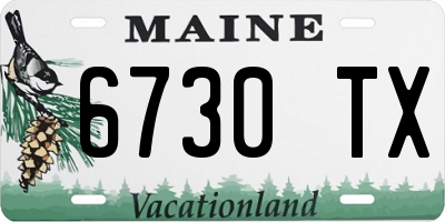 ME license plate 6730TX